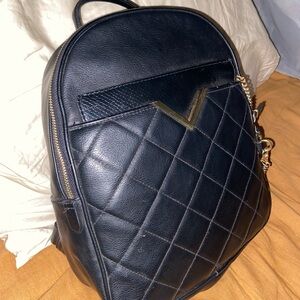 Zara Black Quilted Backpack